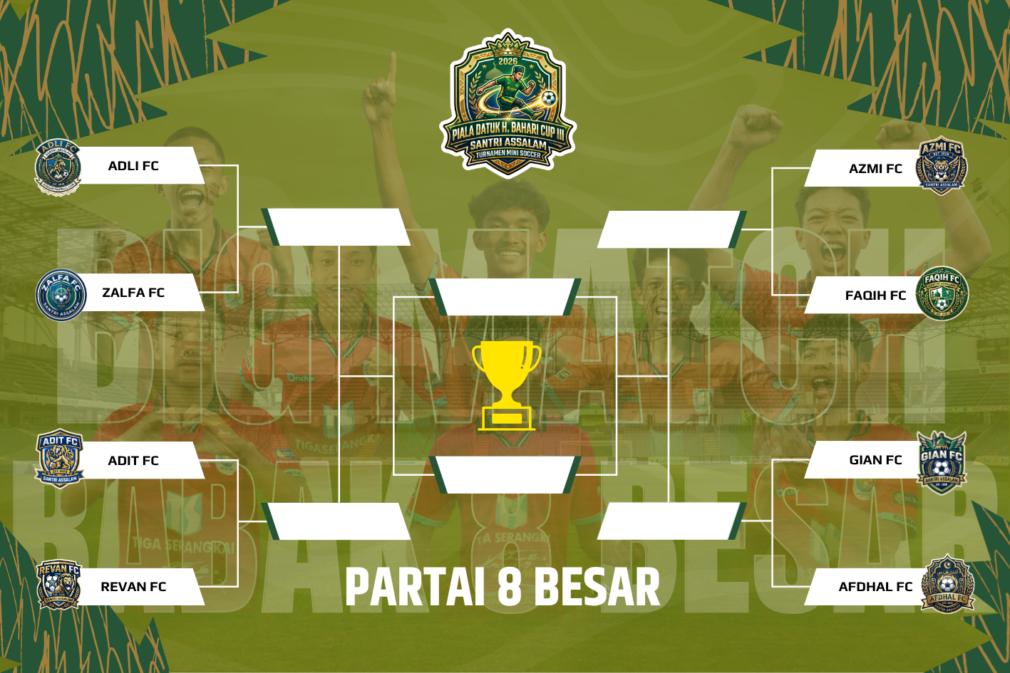 Piala Datuk H. Bahari Cup III 2026 Memasuki Babak 8 Besar, Persaingan Semakin Sengit